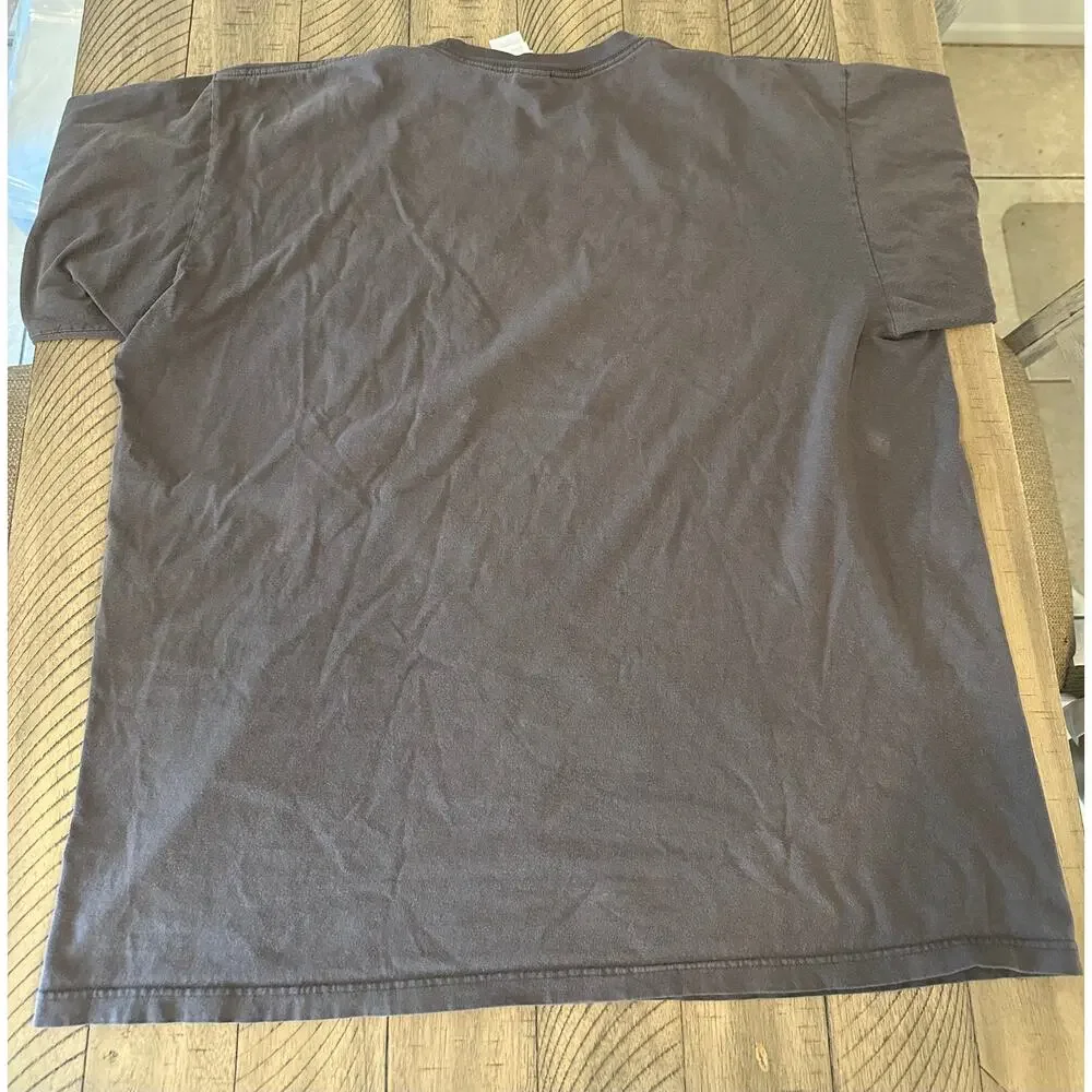 The North Face Men's XXL Short Sleeve T-Shirt Brown Yellow Logo Graphic Tee